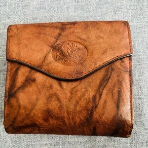 Buxton Brown Leather Wallet | Vintage | Top Grain | Rustic Bi-Fold | Unisex